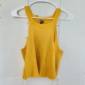 Cute Summer Yellow Crop Tank Size SM